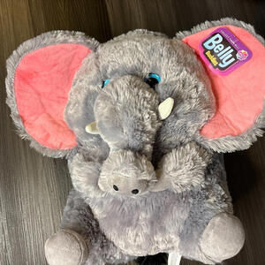 NEW Nanco Belly Buddies Buddy Elephant Sparkle Eyes Plush Stuffed Animal 11"